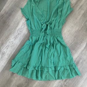 Tiered Green Dress